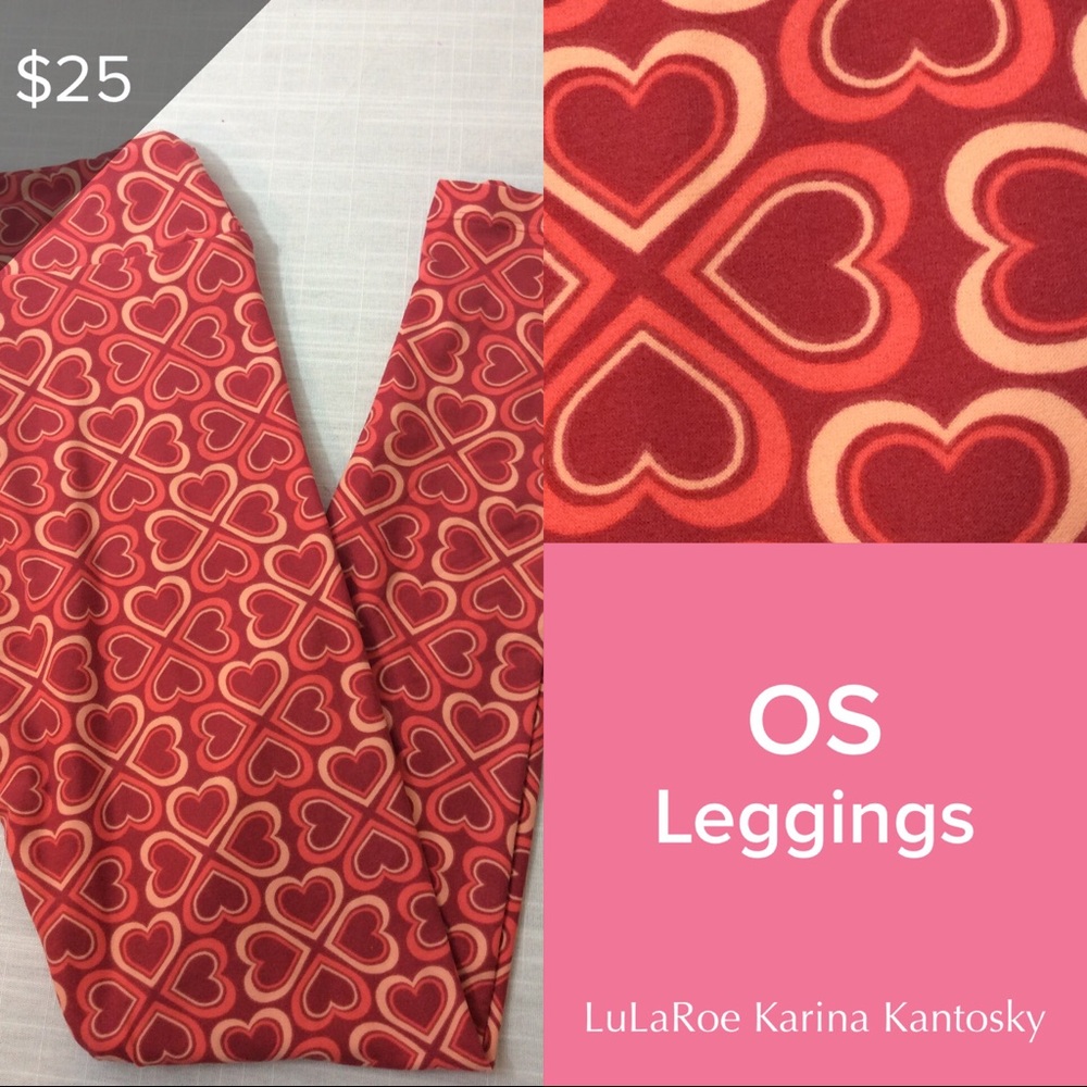 LuLaRoe OS Valentine leggings